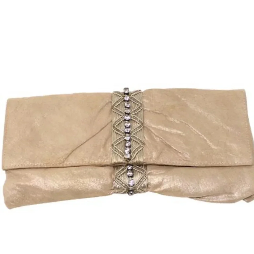 Anthropologie Deepa Gurnani Leather Clutch Bag